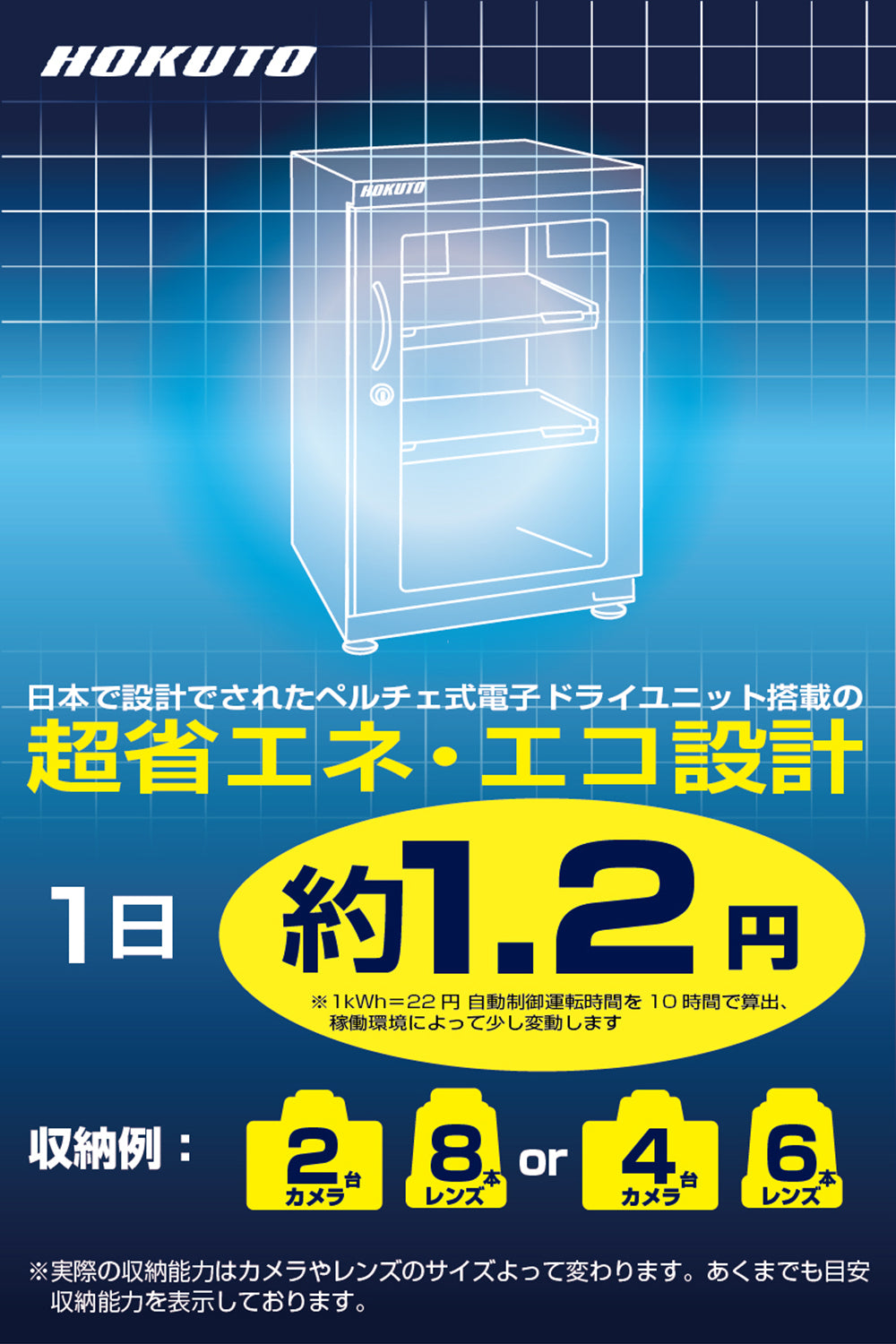 HOKUTO防湿庫・ドライボックス 41L HSシリーズ