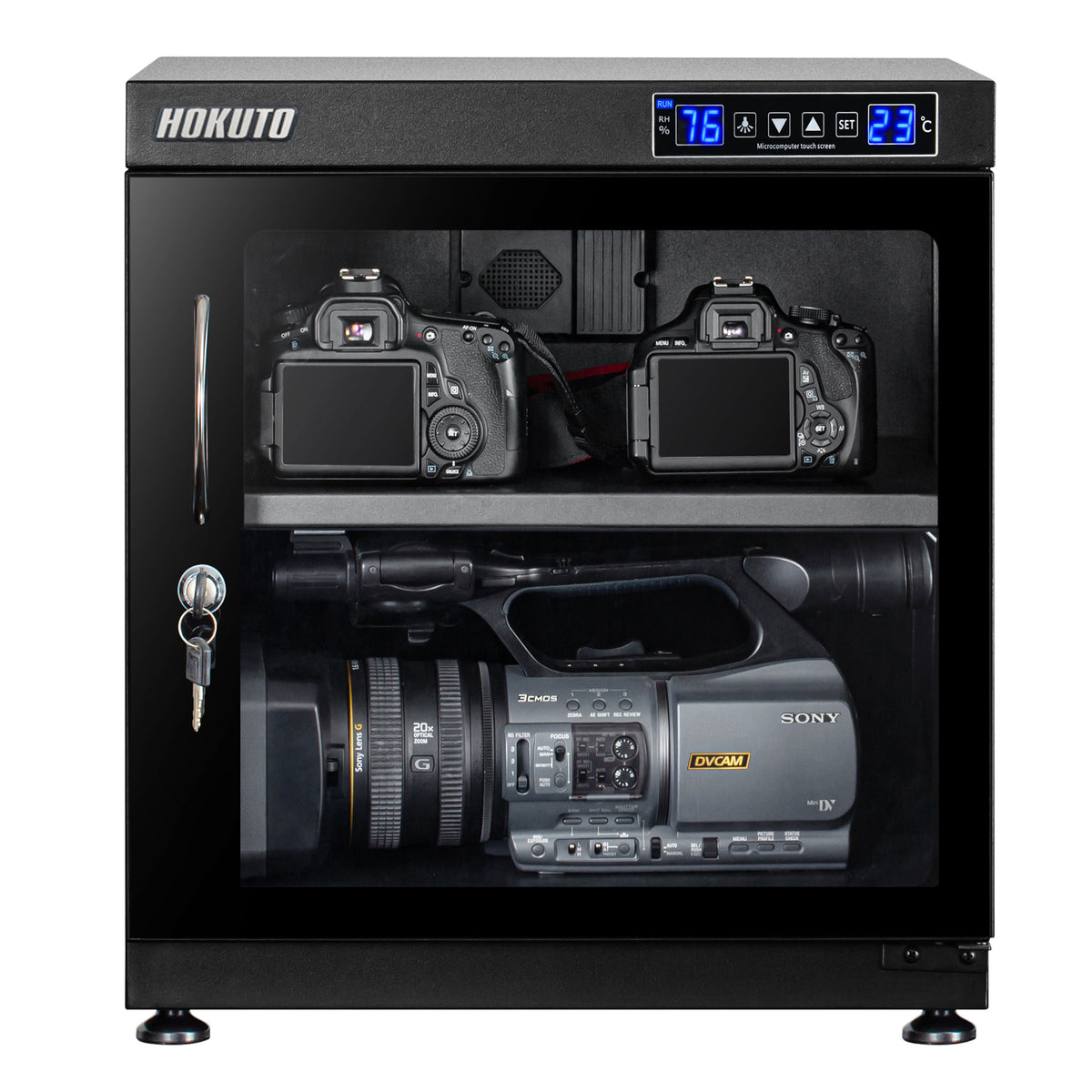 HOKUTO防湿庫・ドライボックス HK-80　HKシリーズ　ワイドタイプ耐荷重仕様80L