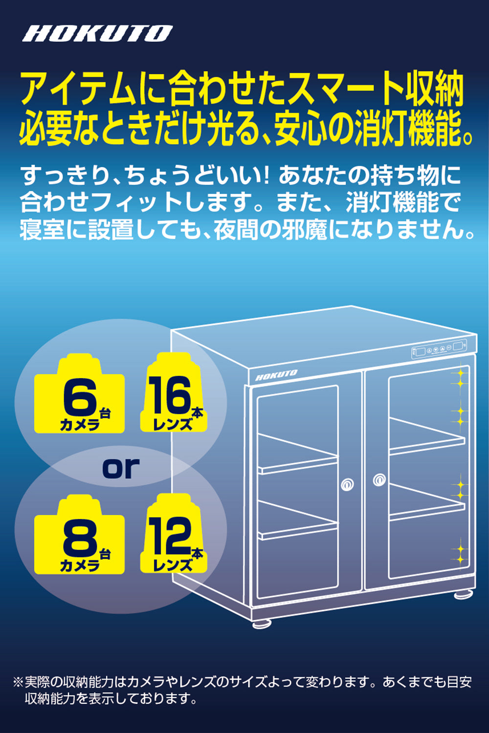 HOKUTO防湿庫・ドライボックス　HPシリーズ　HP-135EX