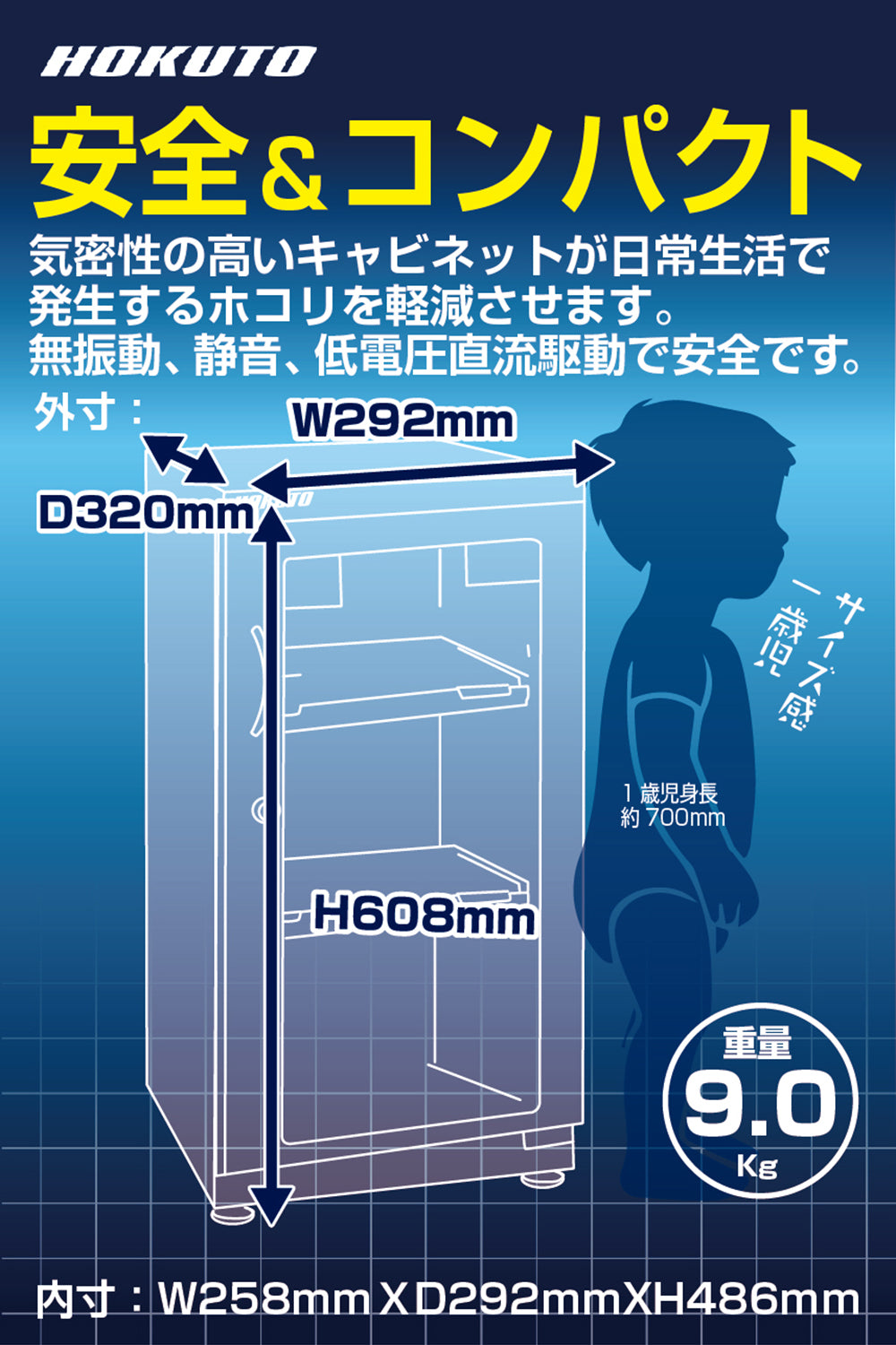 HOKUTO防湿庫・ドライボックス 51L HSシリーズ