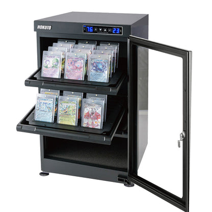 HOKUTO 防湿庫 ドライボックス HV88ED HVシリーズ LED照明内蔵 カード保管 ECO省エネ 無振動 静音 鍵付き カメラ収納ケース (88L)